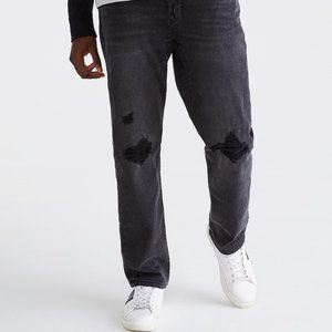 black Straight distressed aeropostale jeans